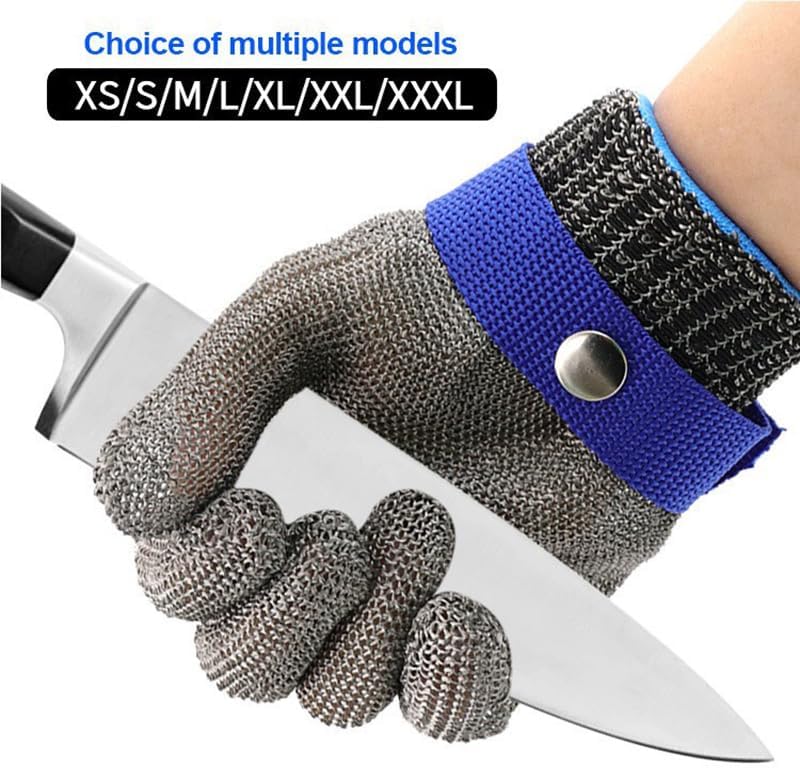 Stainless Steel Metal Anti-Cut Gloves Durable Cut Resistant Work Gloves for Kitchen Construction Industrial Use Ideal for Chefs Handymen Safety