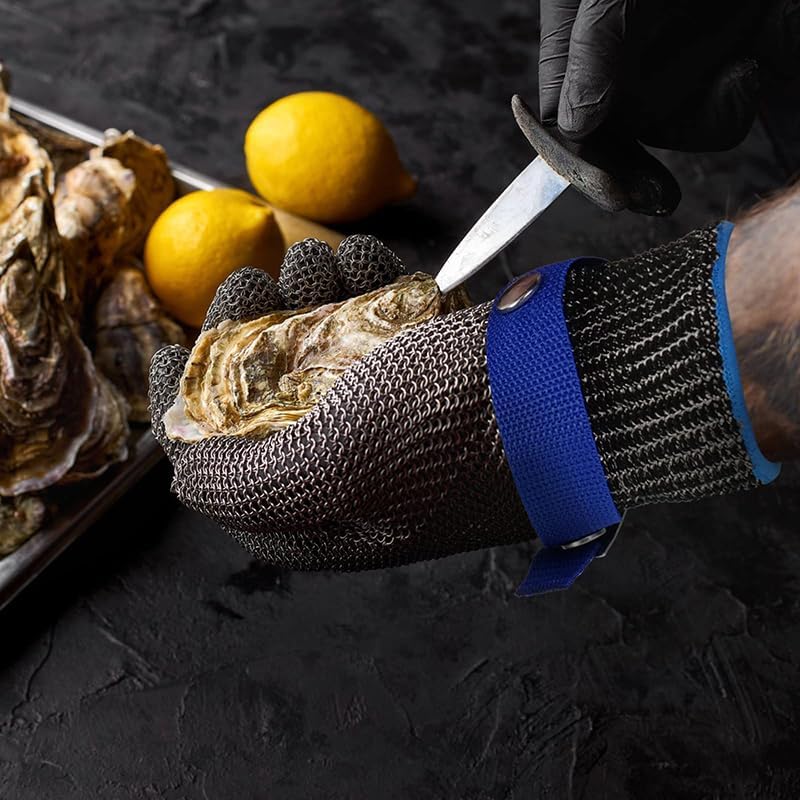 Stainless Steel Metal Anti-Cut Gloves Durable Cut Resistant Work Gloves for Kitchen Construction Industrial Use Ideal for Chefs Handymen Safety