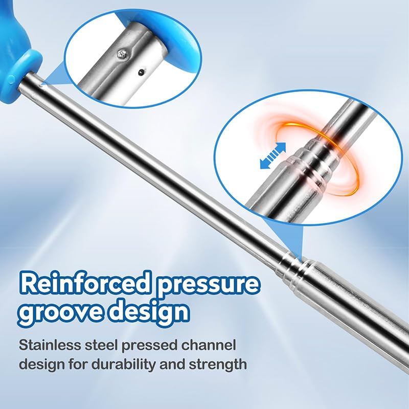 Retractable Reading Pointer Stick for Kids, Teachers, Stretchable, Lightweight, Durable, Classroom Presentation Educational Tool, Great Reading Guidance and Instructions(Blue+Pink+Black&White)
