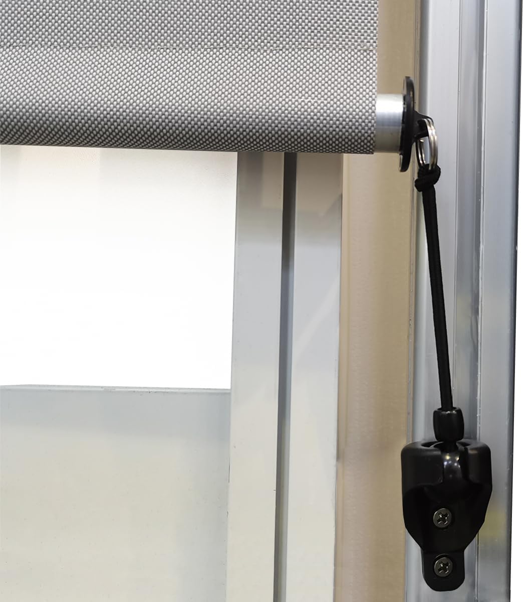 Replacement Shade Parts Bungee End Cap Kit for Exterior Cordless Roller Shades Outdoor Blinds（ 2 Sets） (Black)