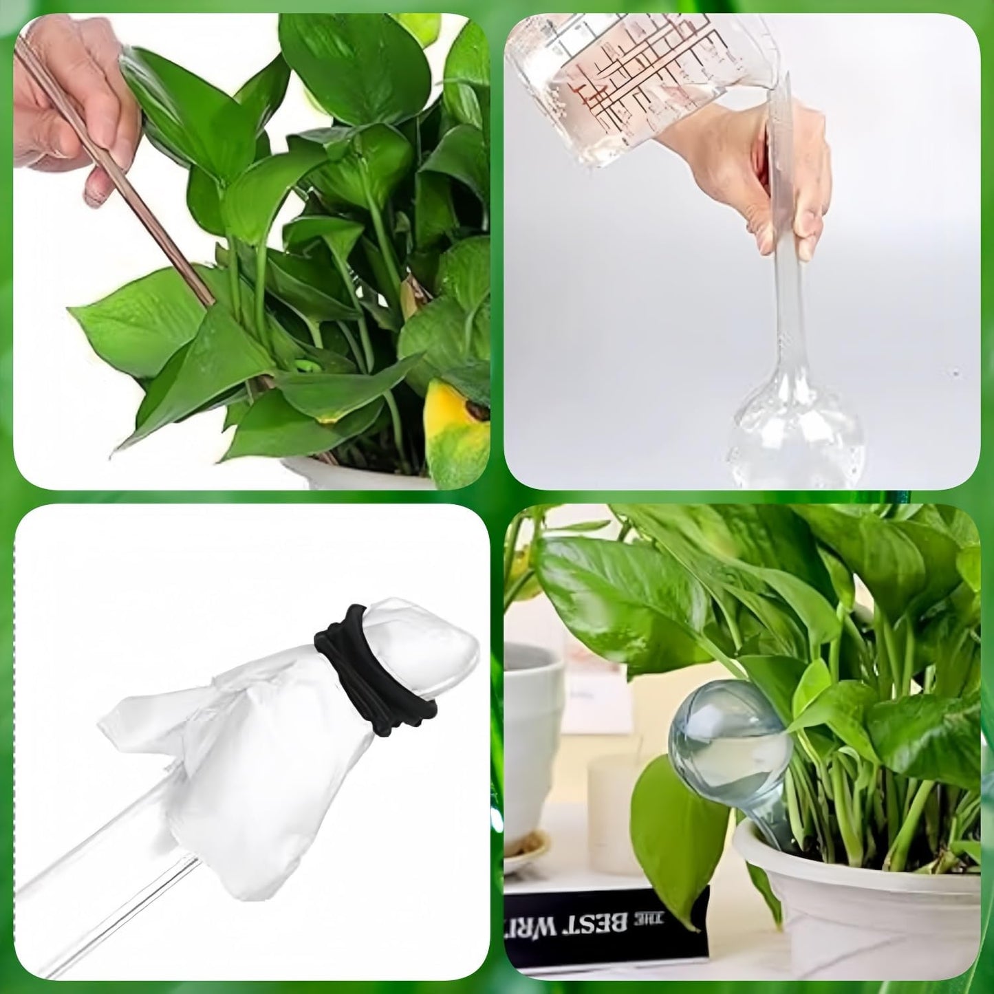 12 Pcs Plant Watering Globes, Automatic Watering Bulbs, Plastic Garden Watering Globes Device, Water Device Drip for Plant, Self-Watering System for Indoor Outdoor Garden (Lake Blue)