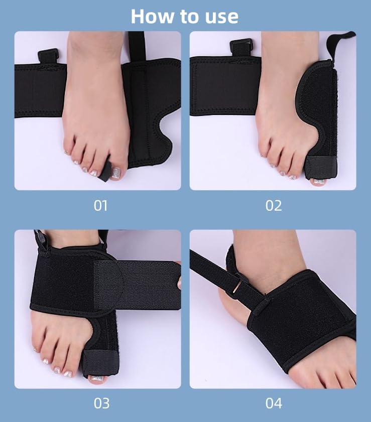 Recovist Bunion Brace - Adjustable Orthopedic Splint for Hallux Valgus Correction & Pain Relief, Day & Night Wear Support for Men & Women (2PC)