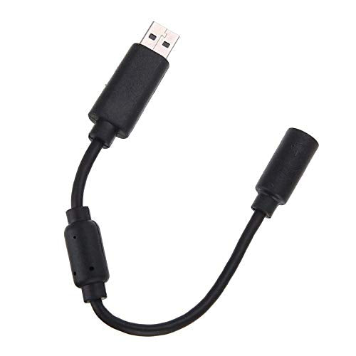 Computer Cables USB Breakaway Cable Cord Adapter for Xbox 360 Wired Gamepad Controller EM88 - (Cable Length Black)