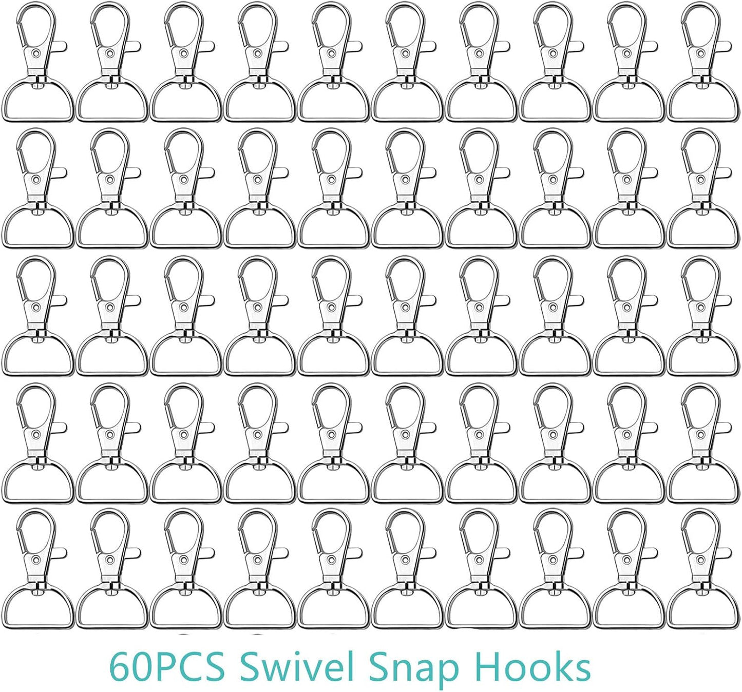 40PCS Swivel Snap Hooks, Premium Lanyard Snap Hook for Lanyard and Sewing Projects (3/4” Inside Width)…