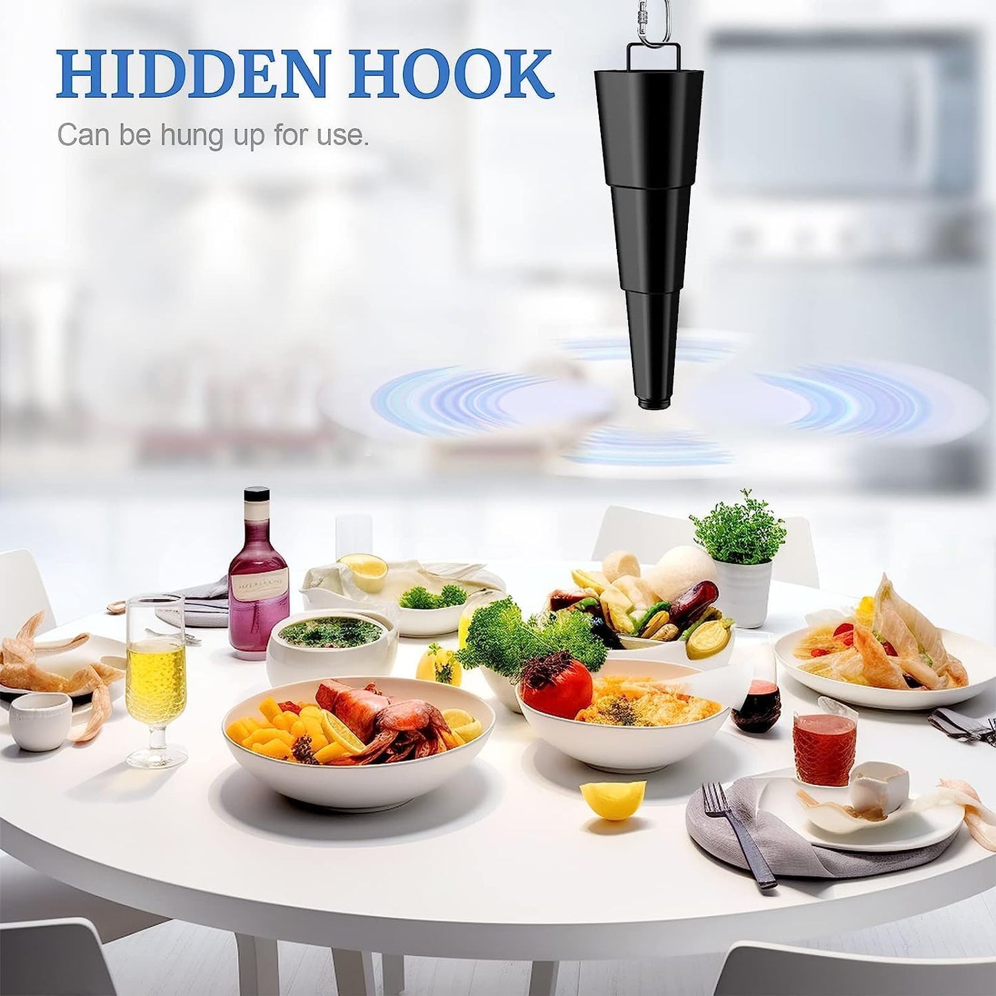 2 Pcs Picnic Fly Fans for Tables,Fly Repellent Fan Indoor Outdoor with Holographic Blades Keep Flies Away,Suitable for Picnic, Party, Restaurant, Kitchen