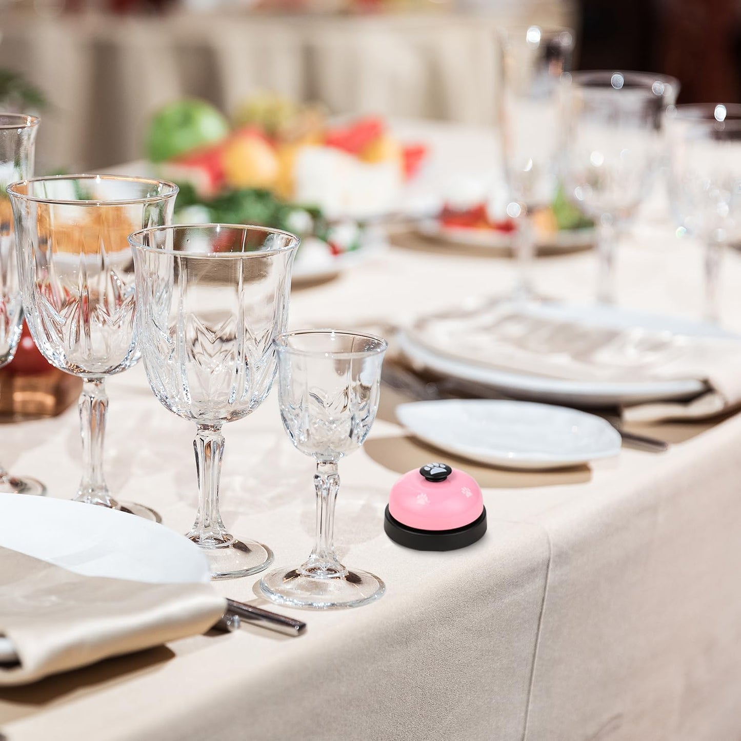 Call Bell Desk Service Bell Front Desk Service Bell Metal Hotel Bell Customer Service Bells Loud Game Pet Training Bell for Restaurant Hotels Kitchen Bar Party Office Pink