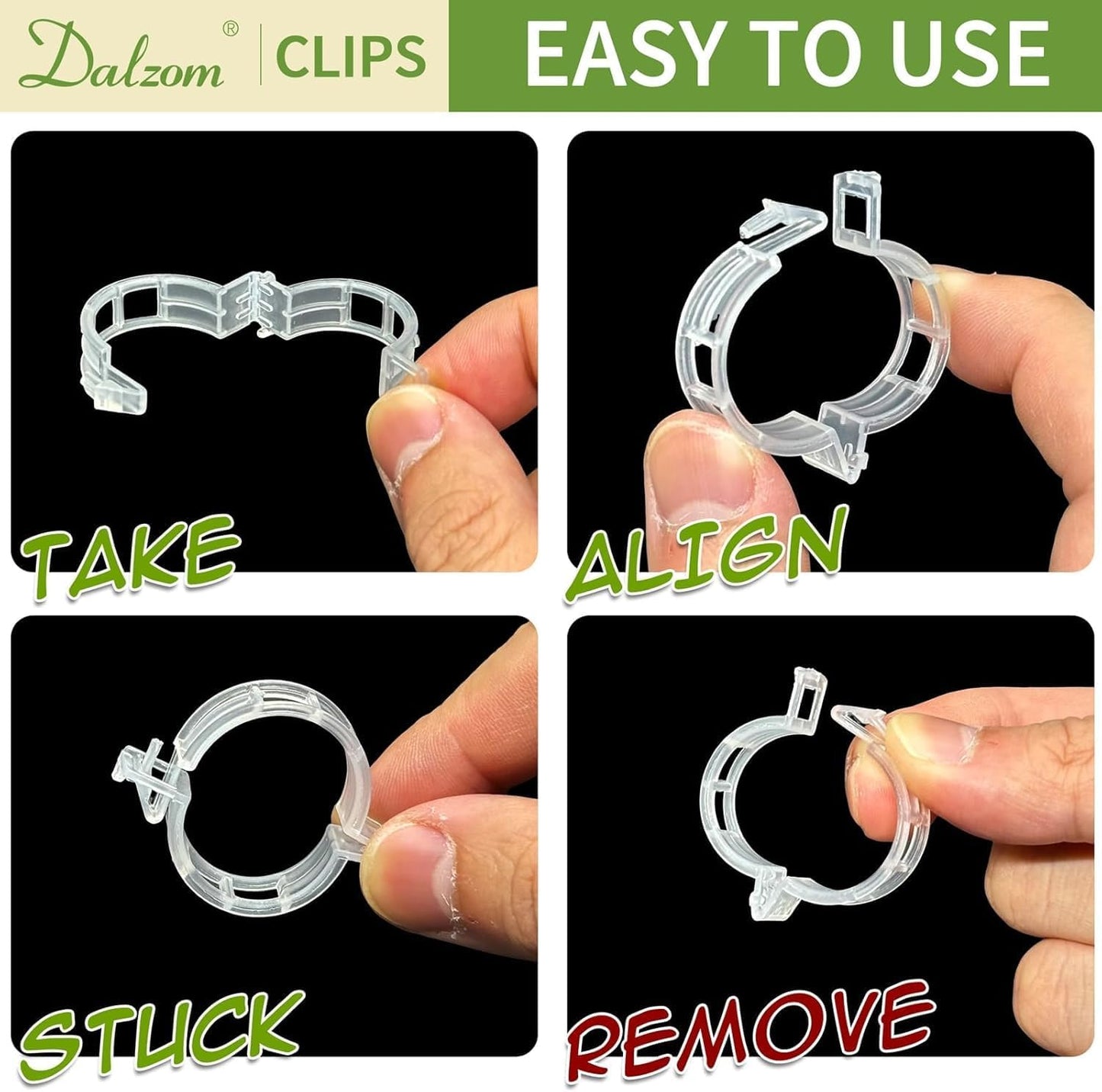 Plastic Plant Clips Essential Garden Tools, Plant Support Clips Tomato Grape Vine Vegetables Plant Fixing Clips,2025 Upgrade Plant Support Garden Clips (Count, 300)