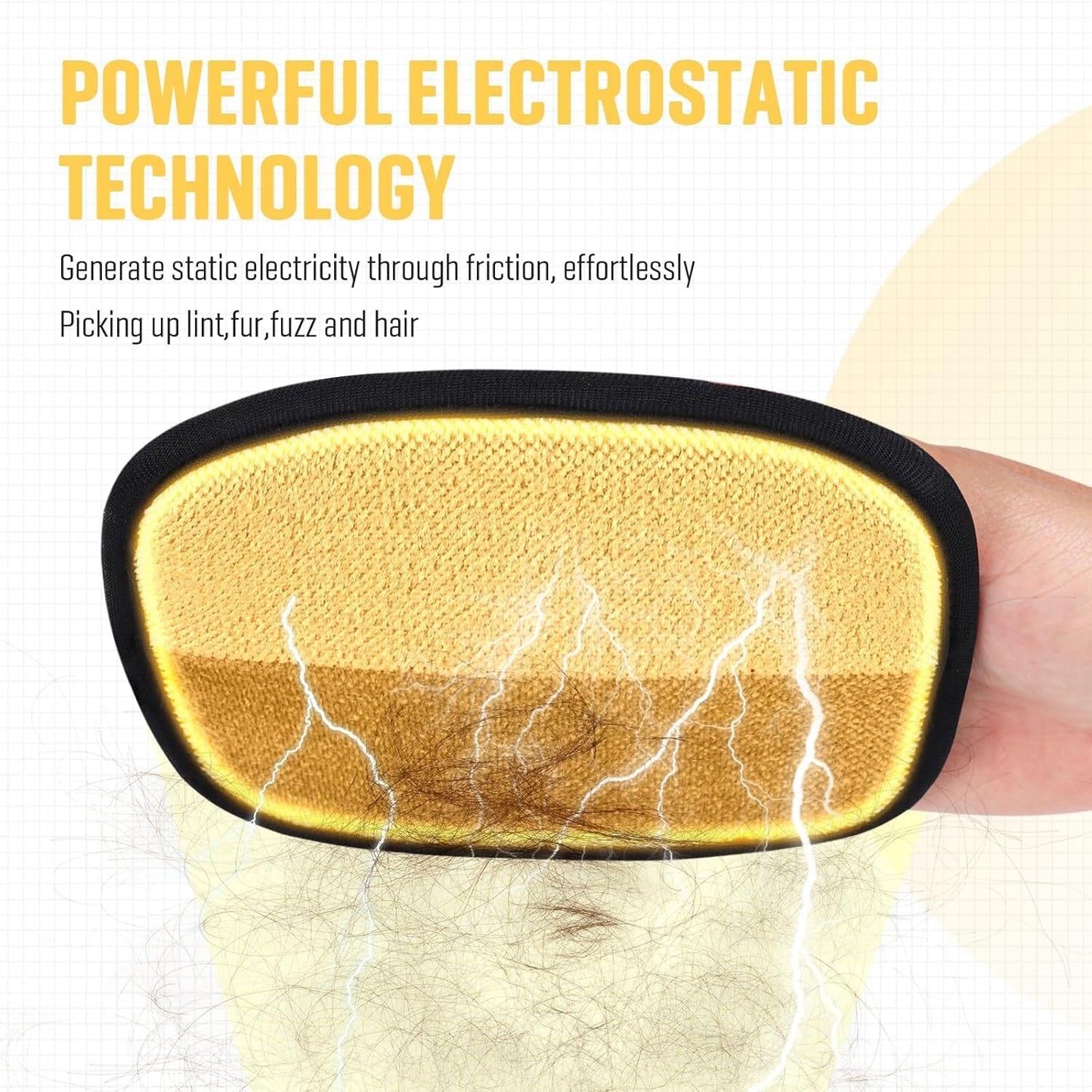 Double-Sided Pet Grooming Gloves - Electrostatic Hair Removal Tool, Cat & Dog Grooming (Plus size(2pcs))