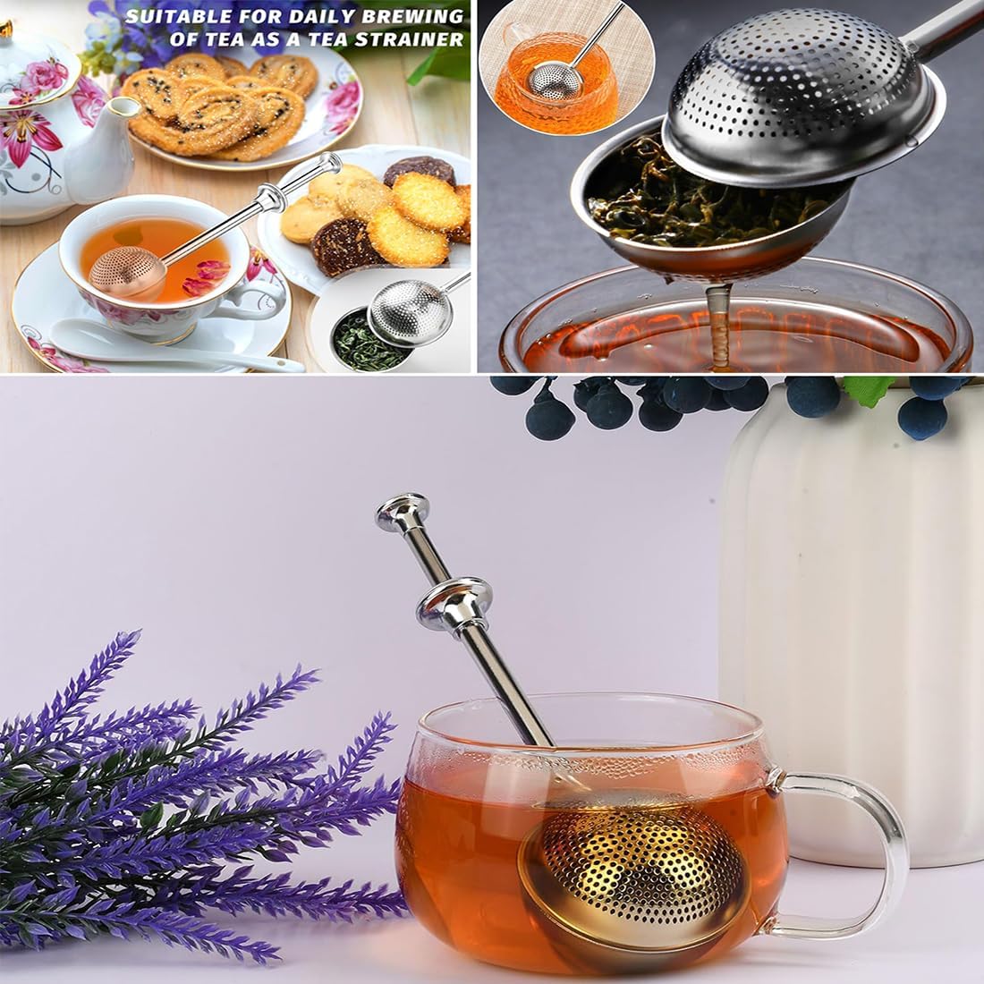 Powdered Sugar Shaker Duster Stainless Steel Dusting Wand Flour Sifter for Baking Flour Spices Baking Tools