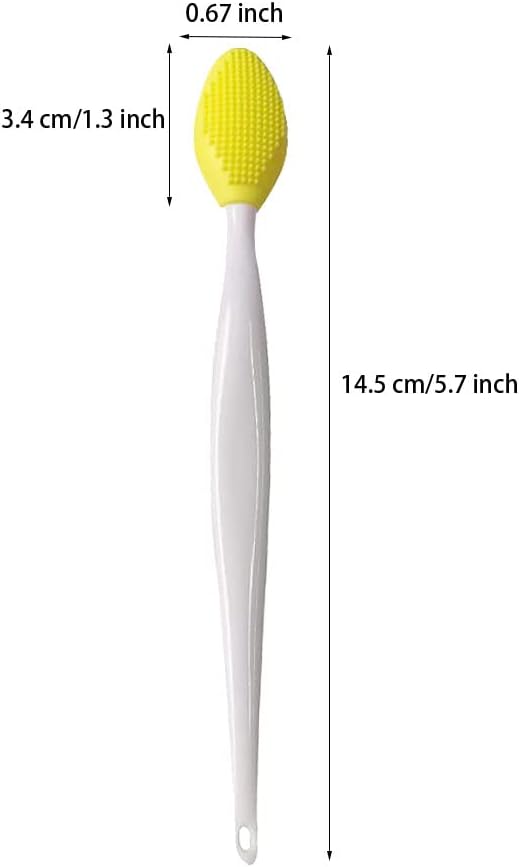 4 PCS Lip Scrub Brush,Double-Sided Silicone Exfoliating Lip Brush Exfoliating Brush for Men Wome Double-sided Soft Lip Brush for Smoother and Fuller Lip Appearance