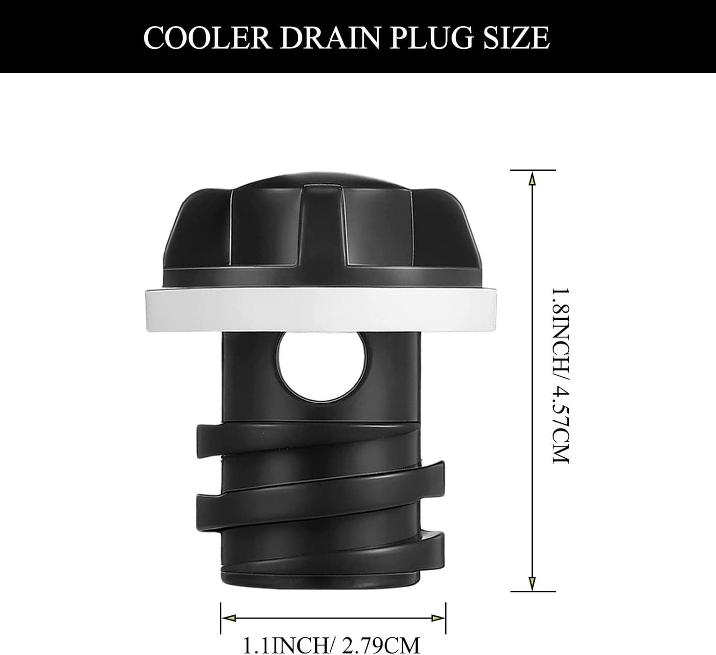 2 Pack Yeti Cooler Drain Plug Replacement Accessories - Compatible with Most Rotomolded Coolers - Leak-Proof Design