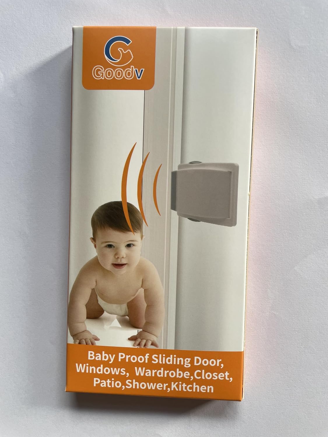 Child Proof Window Sliding Door Lock 2 Grey Packs (Suit for Working Space Over 0.42in and Under 1.18in) Security Your Baby Safe and Protect Kid outof Dangerous at Home (2, Grey)