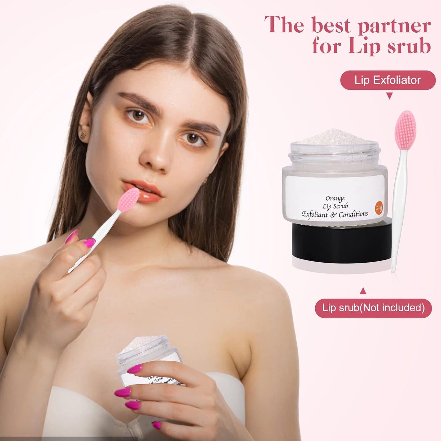 Silicone Lip Scrub Brush Lip Scrubber Tool Lip Exfoliator Brush Exfoliating Lip Scrub Tool for Dark Lips