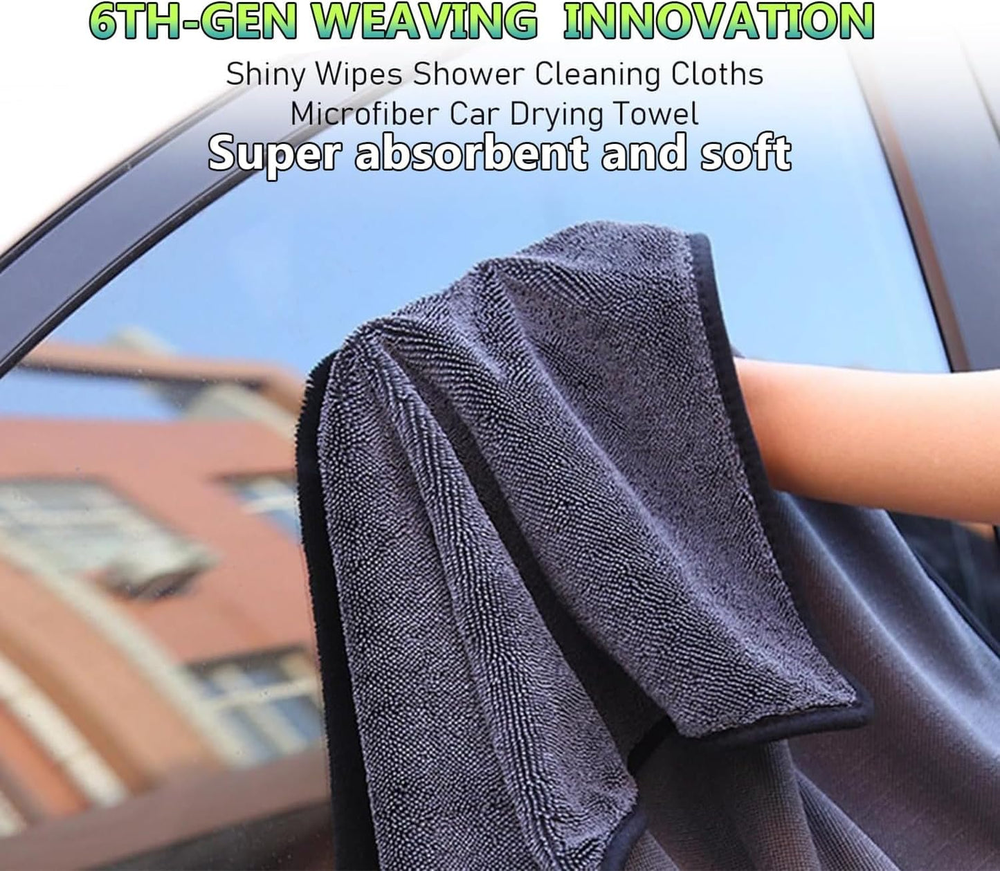 Shiny Wipes Cleaning Cloths,3pcs Shiny Bath Drying Towels,Shower Doors Drying Towels,16 * 16in Streak Free Glass Window Car Mirror Super Absorben Microfiber Cleaning Cloths (40 * 60CM, PCS, 3)