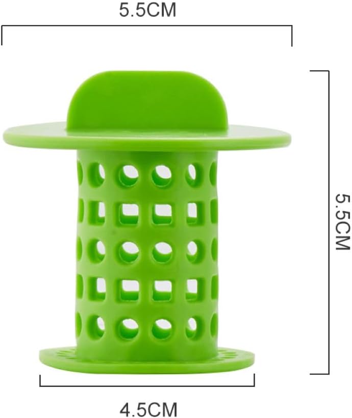 New Handle Bathroom Drain Hair Catcher Bath Stopper Plug Sink Strainer Filter Sewer Dredge Device Shower Hair Stopper (Pack of 4) Green-Blue-White-Orange 1.5 inch to 1.75 inch