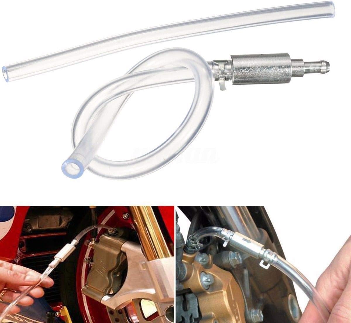 Brake Bleeder Hose One Way Check Valve, Brake Fluid Replacement Kit, Car Brake Bleeder Hose with One Way Check Valve, Universal Brakes Bleeder Tool Cars Accessories for Car Motorbike Bike (2 Set)