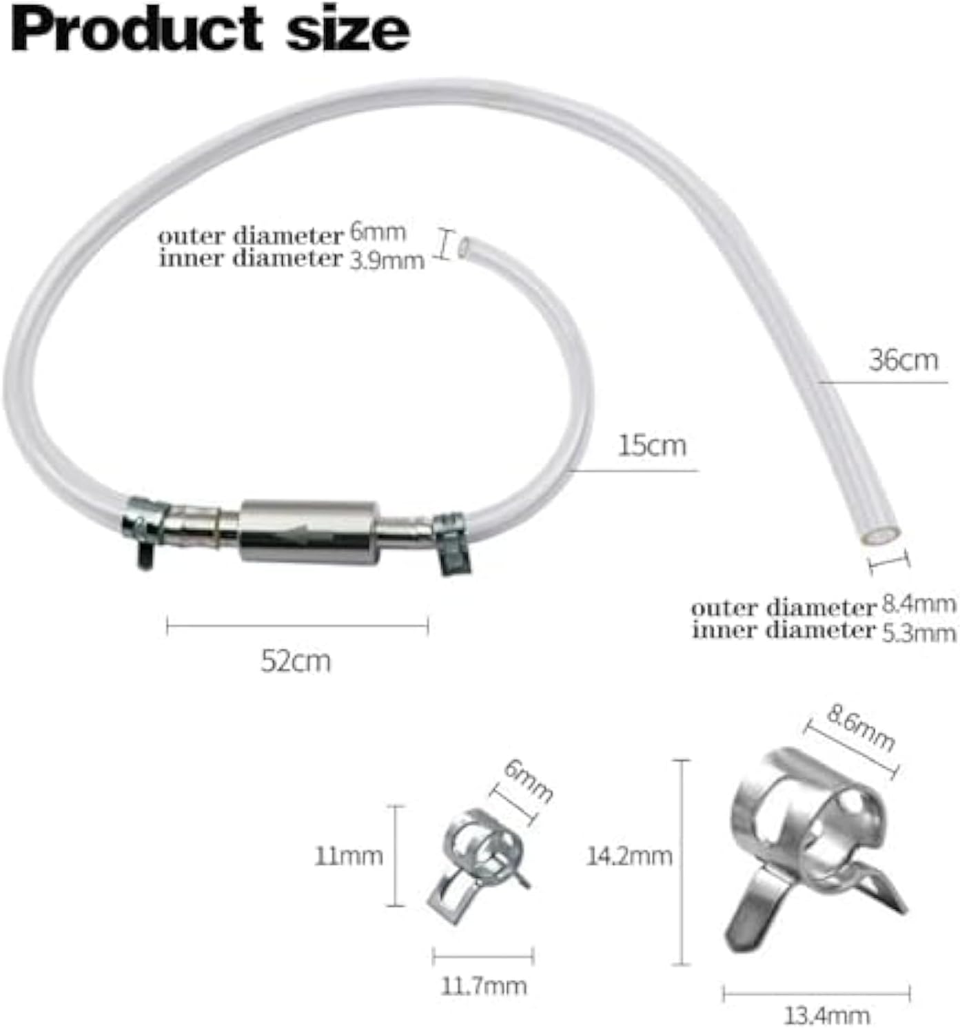Brake Bleeder Hose One Way Check Valve, Brake Fluid Replacement Kit, Car Brake Bleeder Hose with One Way Check Valve, Universal Brakes Bleeder Tool Cars Accessories for Car Motorbike Bike (2 Set)