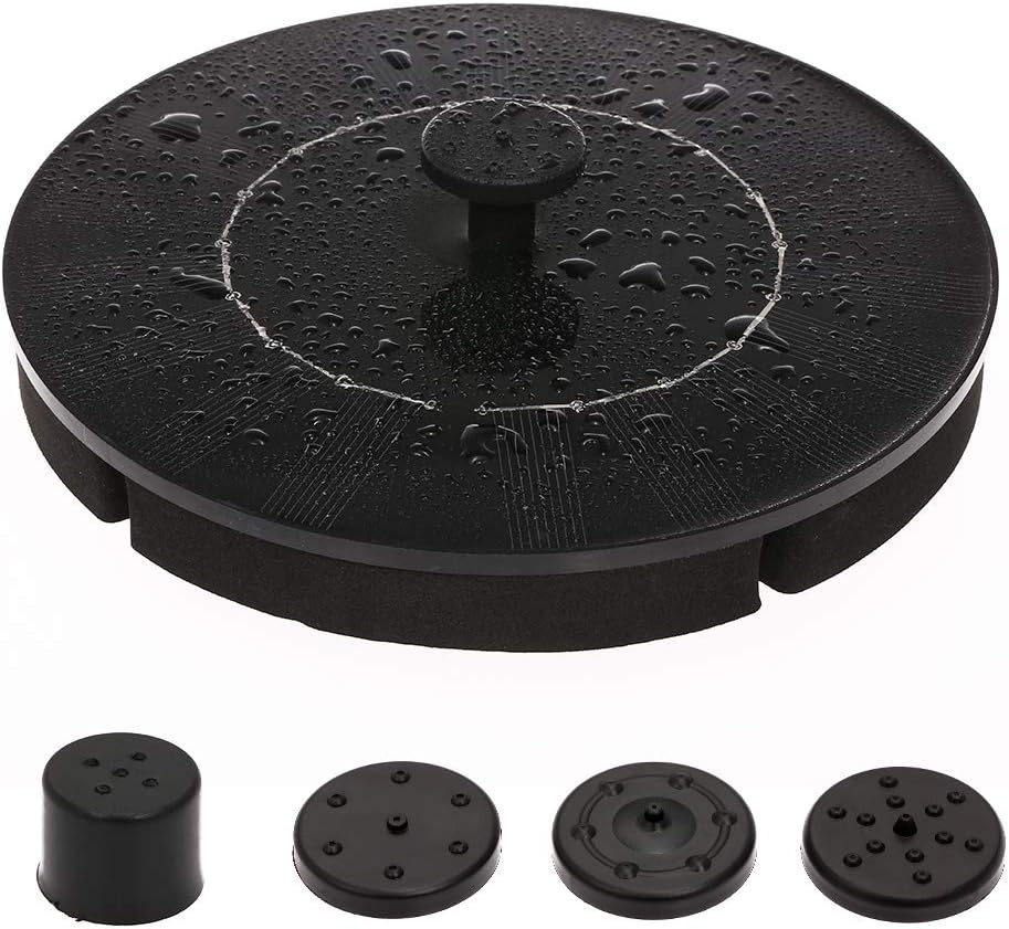 Solar Birdbath Fountain Pump 2.4W Floating Water Fountain Panel Kit for Bird Bath Small Pond Garden Patio and Lawn