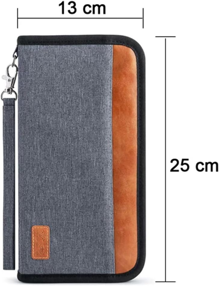 Travel Passport Wallet Family Passport Holder Documents Organizer with RFID Blocker for Men & Women