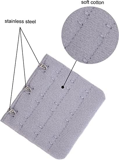 36 Pieces Bra Extenders, 2 & 3 Hooks, Brassiere Extension Hooks for Women, Soft Cotton, Practical & Cozy, Women's Assistant, Extend Bras, Extra Space & Comfort