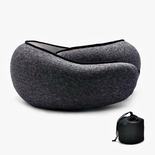 Travel Memory U-Shaped Pillow, Soft Skin-Friendly Cotton Fabric, All-Round, Portable Easy Storage, Ideal for Air Travel Business Trips Naps, Cervical Care, Removable Washable Cover