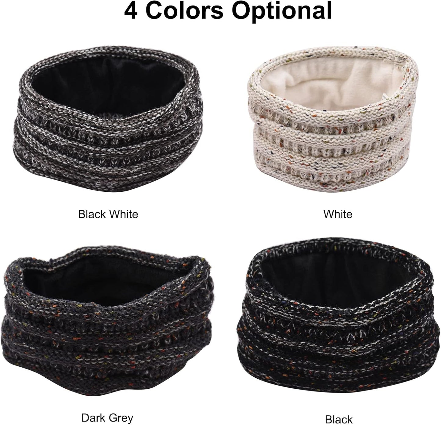 Women's Winter Knitted Turban Headband Warm Crochet Headwrap Ear Warmer Hair Accessory