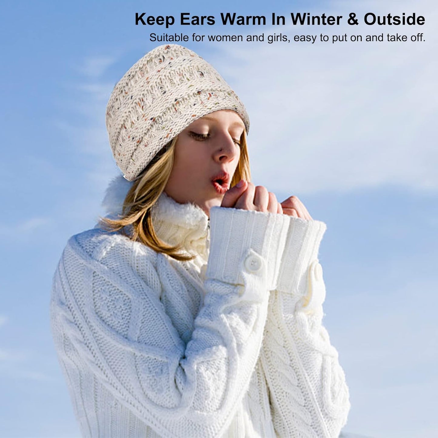 Women's Winter Knitted Turban Headband Warm Crochet Headwrap Ear Warmer Hair Accessory