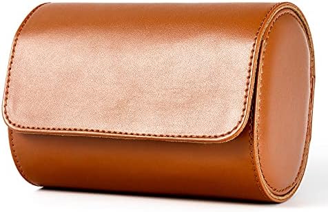 Premium Leather Mechanical Watch Storage Box - 3 Slot Dustproof Travel Case for Home Use, Brown
