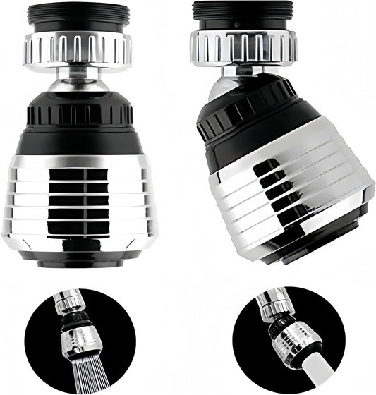 2PCS 360 Degree Swivel Faucet Aerator Deluxe Water Saving Faucet Sprayer Water Saving Bubbler Pressurized Faucet Filter Kitchen Accessories (360 Degree, Count, 2)