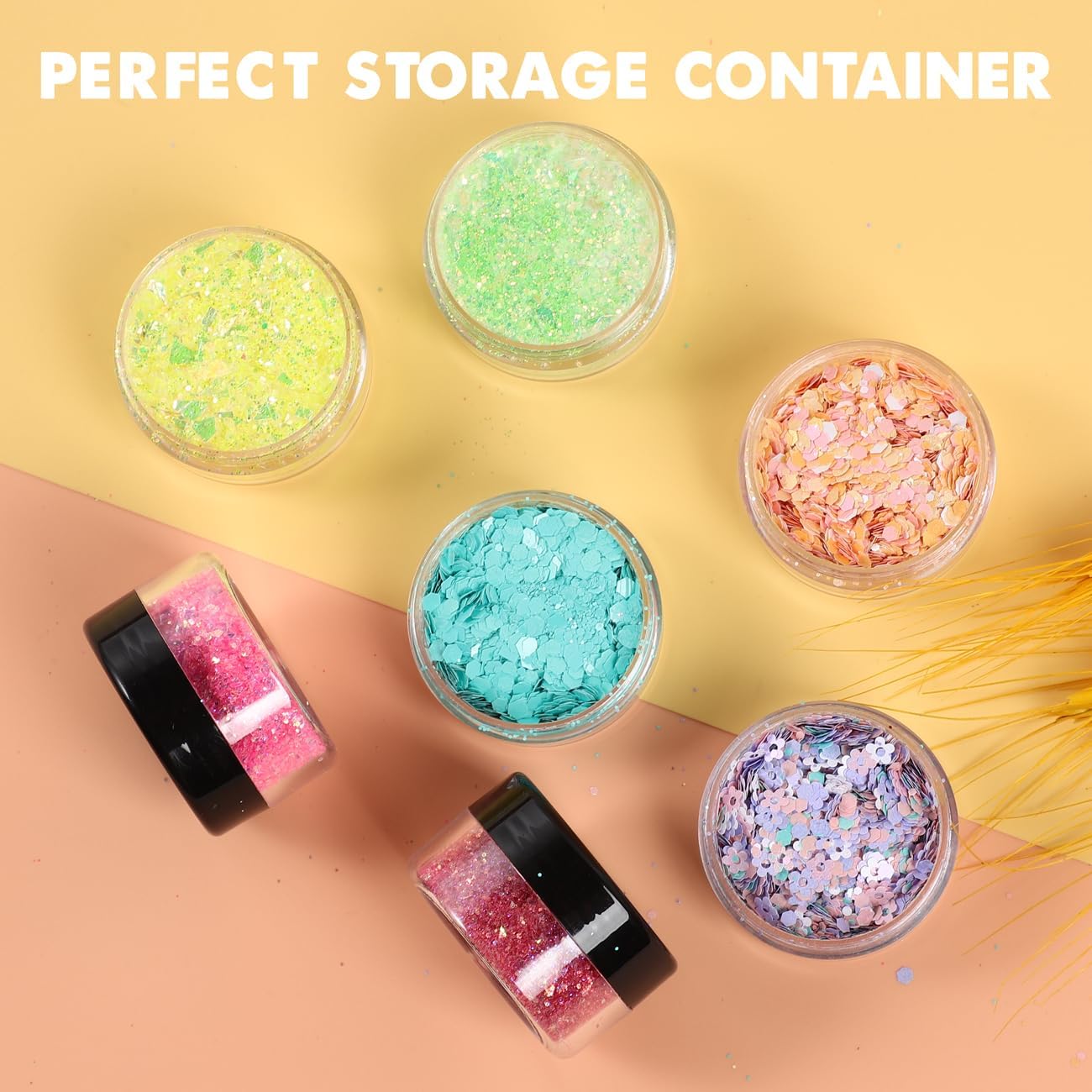10 Pieces Small Travel Containers, 3/5/10/15/20 Gram Size for Creams, Sample With Screw Lids, 12Pcs Labels/2Pcs Mini Spatulas, Plastic Makeup (Black)