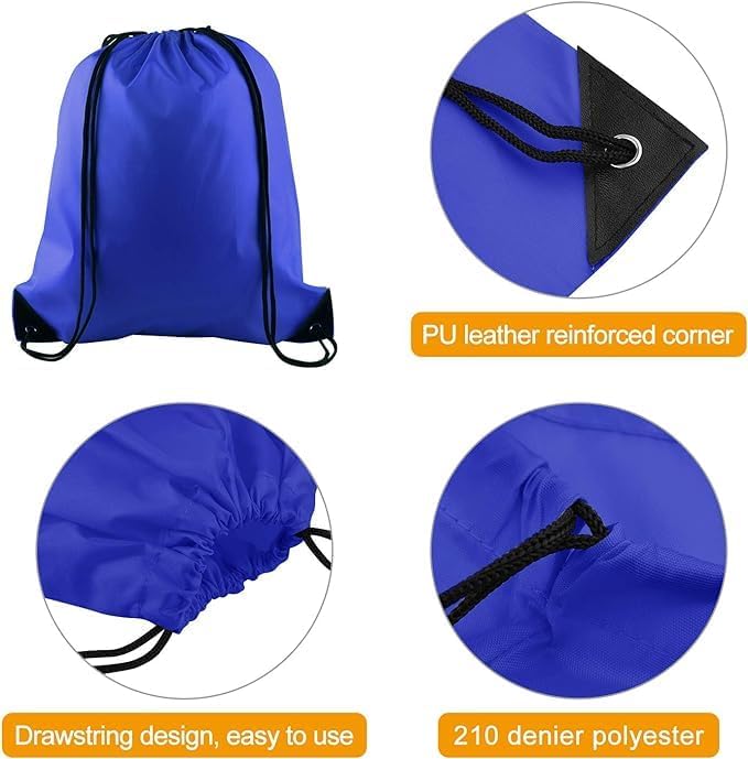 4Pcs Drawstring Backpack Bags Sports Cinch Sack String Backpack Storage Bags for Gym Traveling