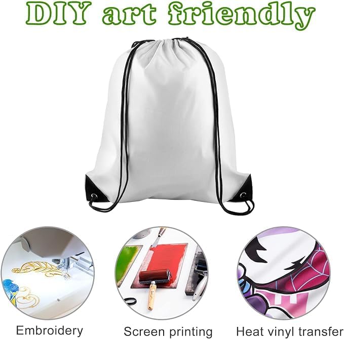 4Pcs Drawstring Backpack Bags Sports Cinch Sack String Backpack Storage Bags for Gym Traveling
