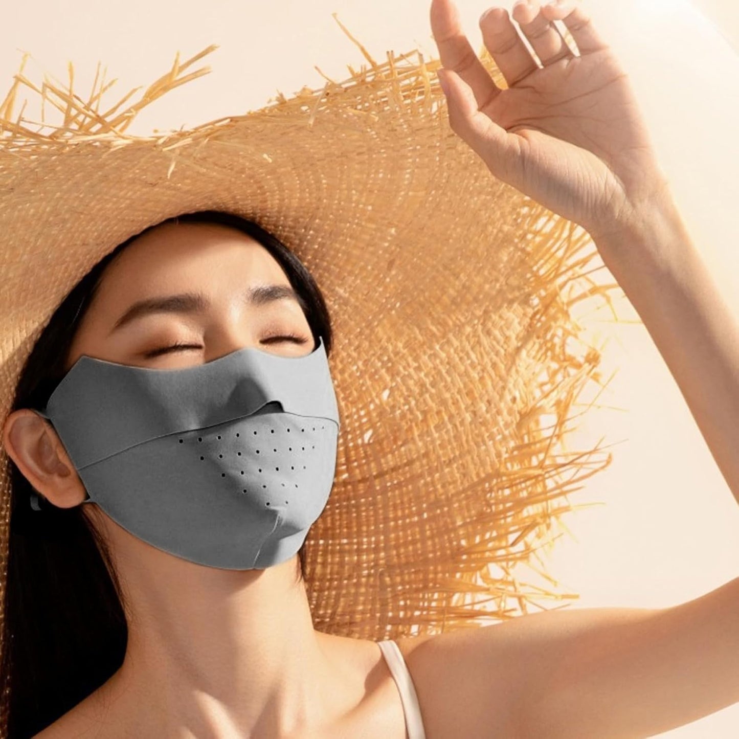 2Pcs Sun Protection Mask Breathable UV Masks UPF 50+ Face Mask for Women Reusable Soft Sunscreen Mask Washable Face Cover with Ear Hoops for Golf Cycling Sports,UV Masks