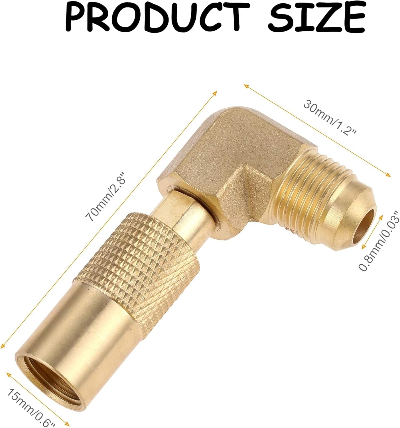 1pcs Brass 3/8" Male Flare Propane Elbow Adapter for 17/22in Griddles - Low Pressure RV Conversion Fitting Compatible with Tabletop Camping Grills, Outdoor Cooking Gas Line Connector
