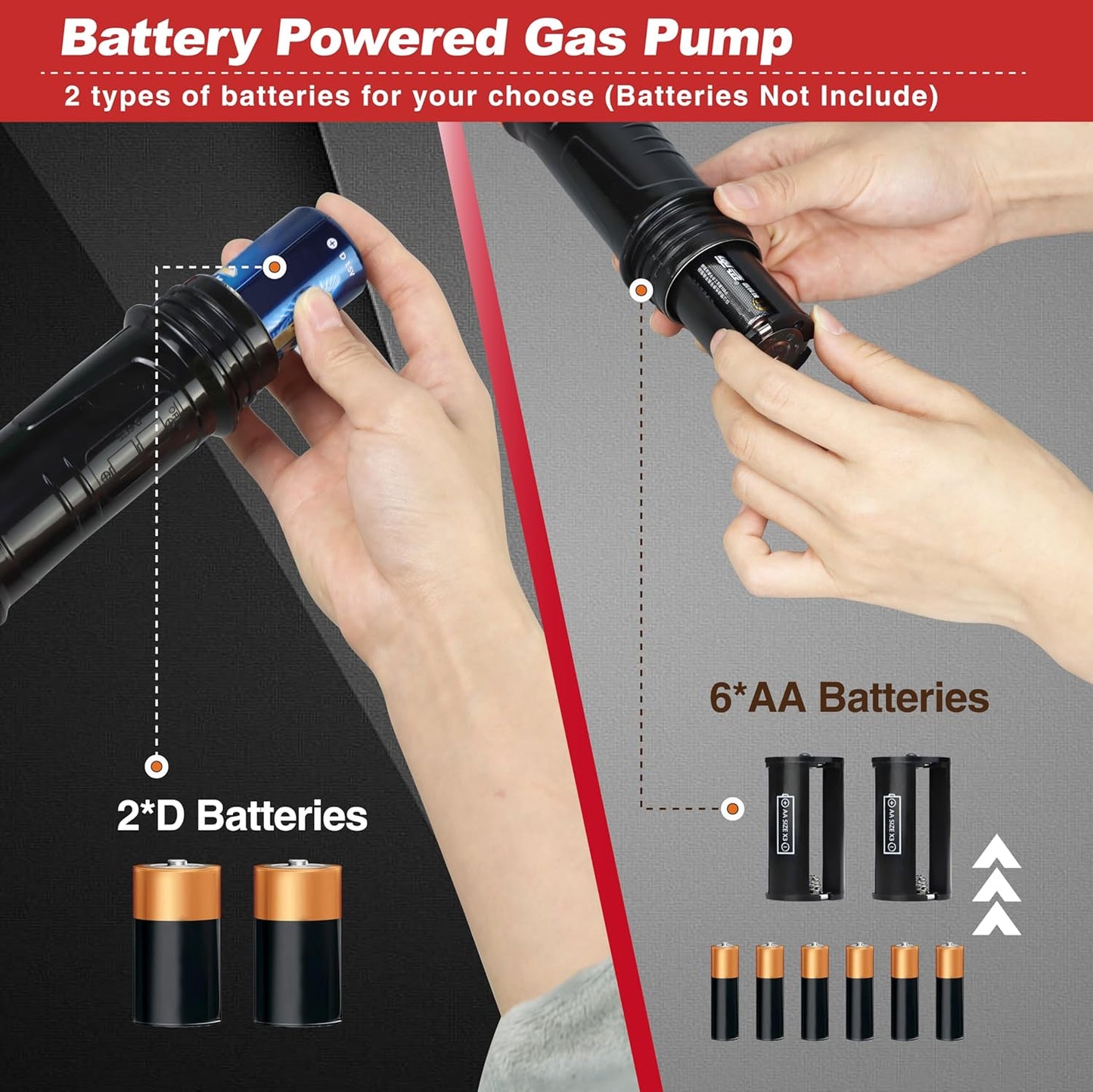 Portable Power Siphon Pump for Gas, Battery Operated Fuel Transfer Pump, 3.5GPM Flow, Diesel Oil Extractor - Ideal Gasoline Transfer Pump