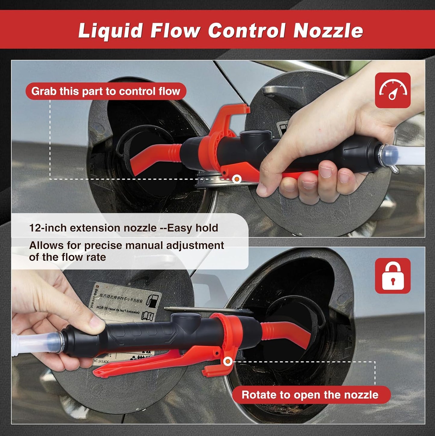 Portable Power Siphon Pump for Gas, Battery Operated Fuel Transfer Pump, 3.5GPM Flow, Diesel Oil Extractor - Ideal Gasoline Transfer Pump