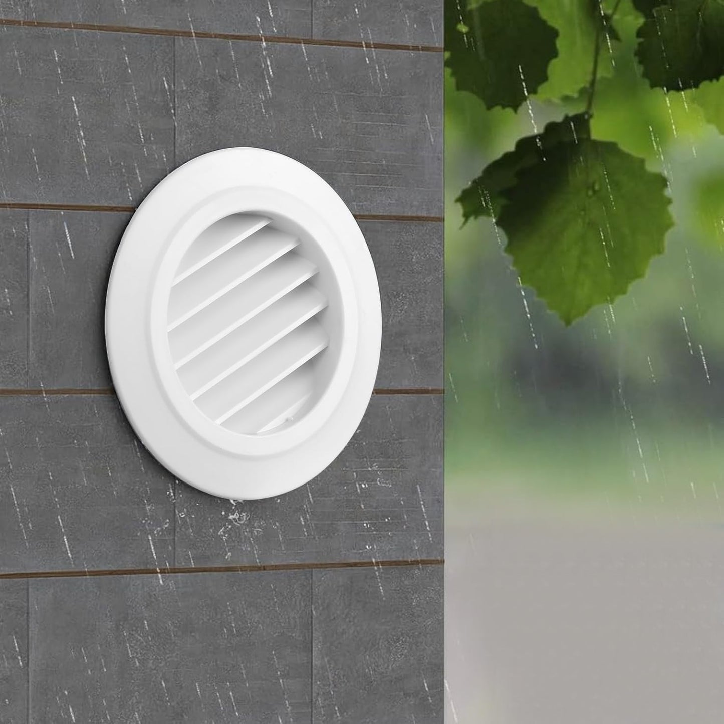 4 Inch Soffit Vent Round Vent Cover Air Vent Covers Round Ceiling Diffuser Dryer Vent Cover with Built in Mesh Air Wall Vent Cover for Exhaust Fan Inline Duct Fan Bathroom Kitchen