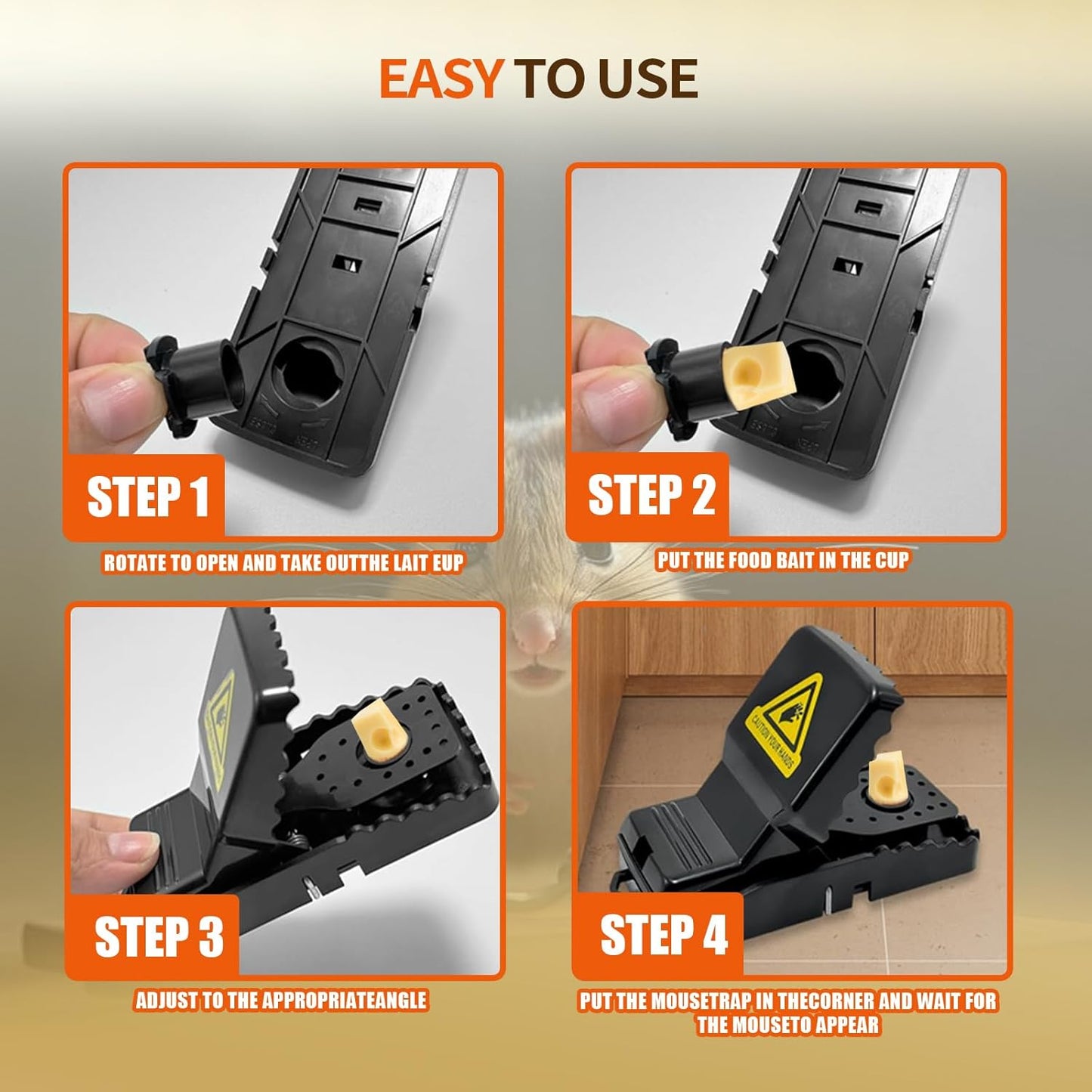 8Pack Mouse Trap, Mice Traps Indoor and Outdoor, Humane Small Mouse Snap Trap, Reusable Mouse Catcher Easy to Set Bait and Release