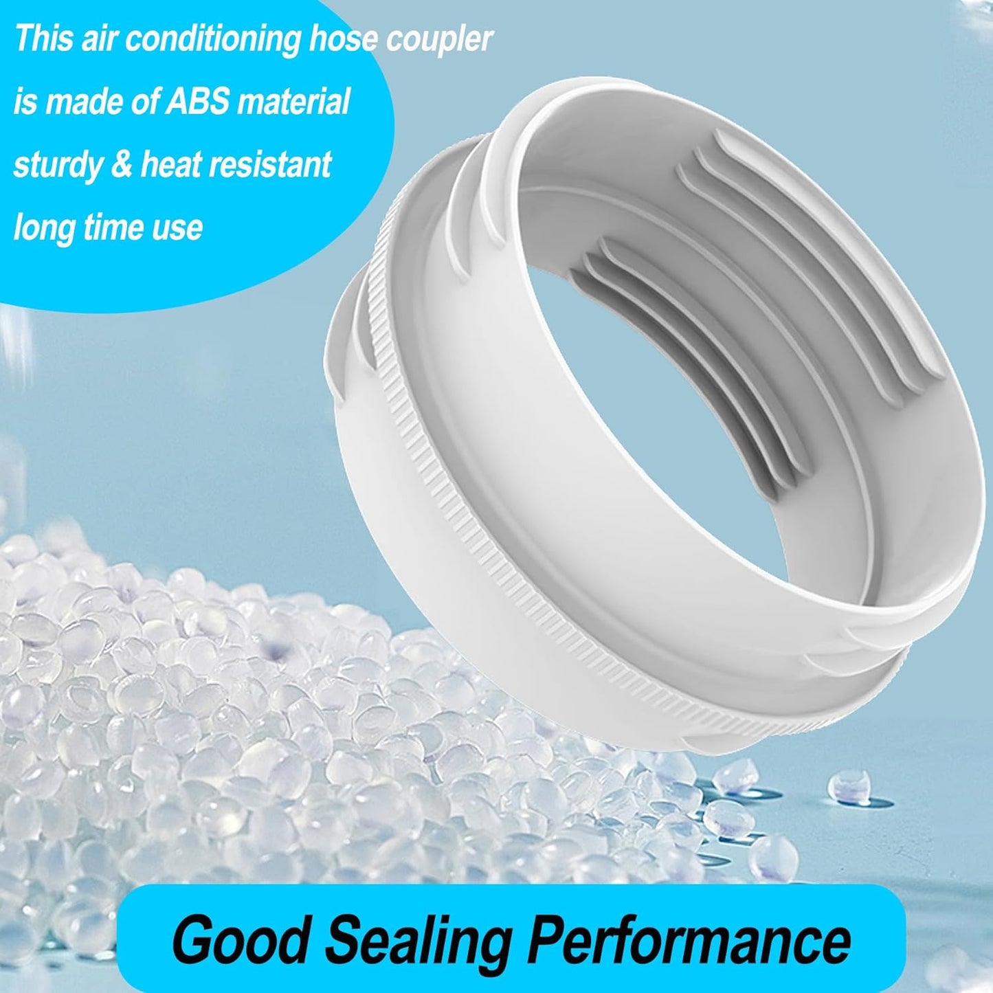 Portable Air Conditioner Exhaust Hose Connector, Both 5.1"/5.9" Exhasut Vent Hoses with Clockwise & Counter Clockwise, Universal Mobile AC Unit Vent Hose Coupler Coupling Extension