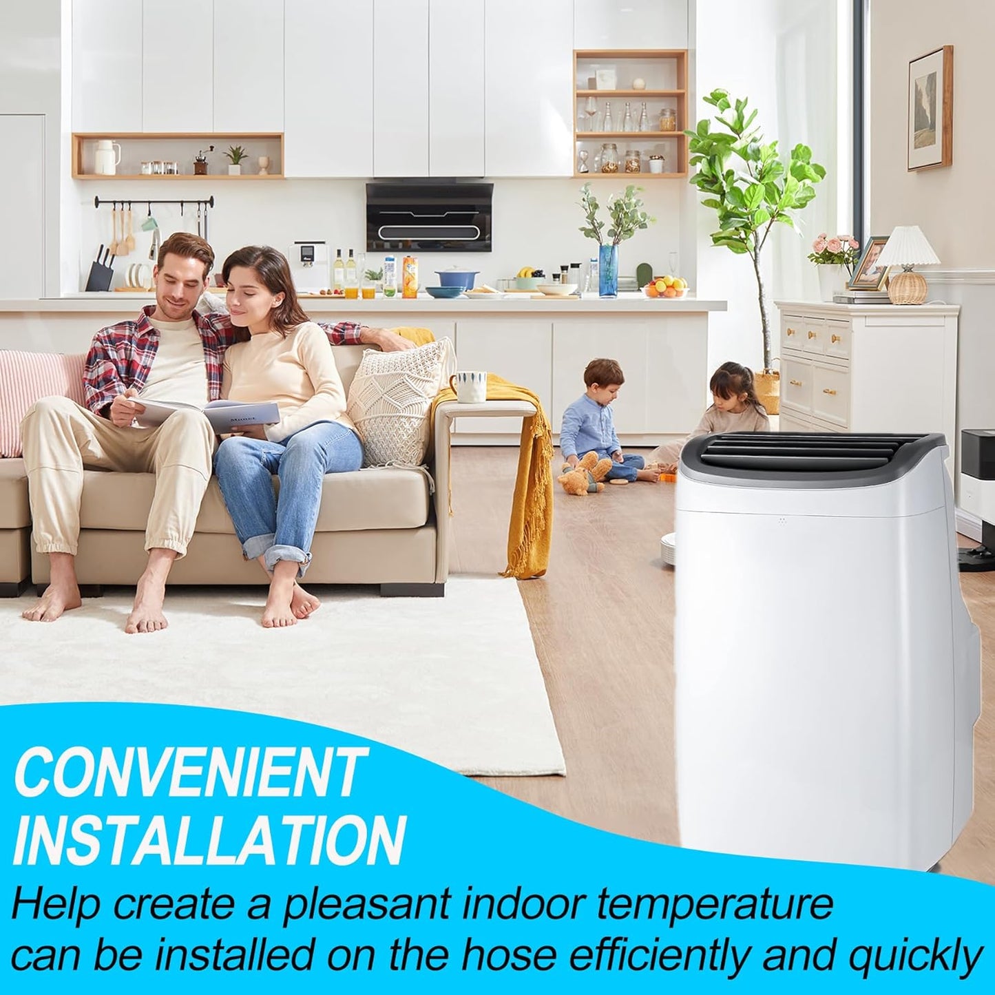 Portable Air Conditioner Exhaust Hose Connector, Both 5.1"/5.9" Exhasut Vent Hoses with Clockwise & Counter Clockwise, Universal Mobile AC Unit Vent Hose Coupler Coupling Extension