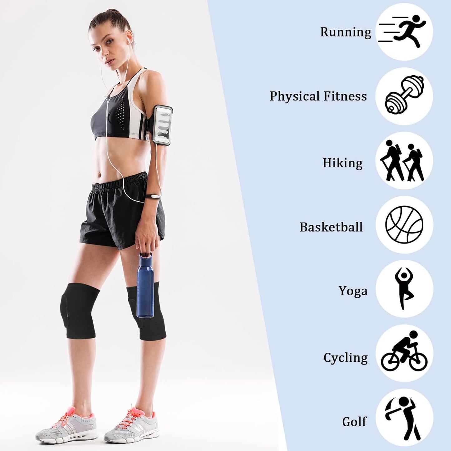Volleyball Knee Pads, Breathable Knee Pads Volleyball with Thick Foam Padding for Men Women Youth, Knee Braces for Dance Yoga Soccer Tennis Running Cycling Climbing
