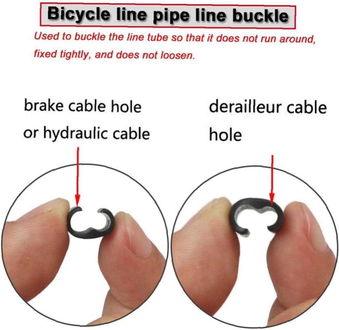 C-Clips 10pcs Bike Line Pipe Clamp Road Mountain Bike Hose Guide Buckle for Brake Derailleur Cables