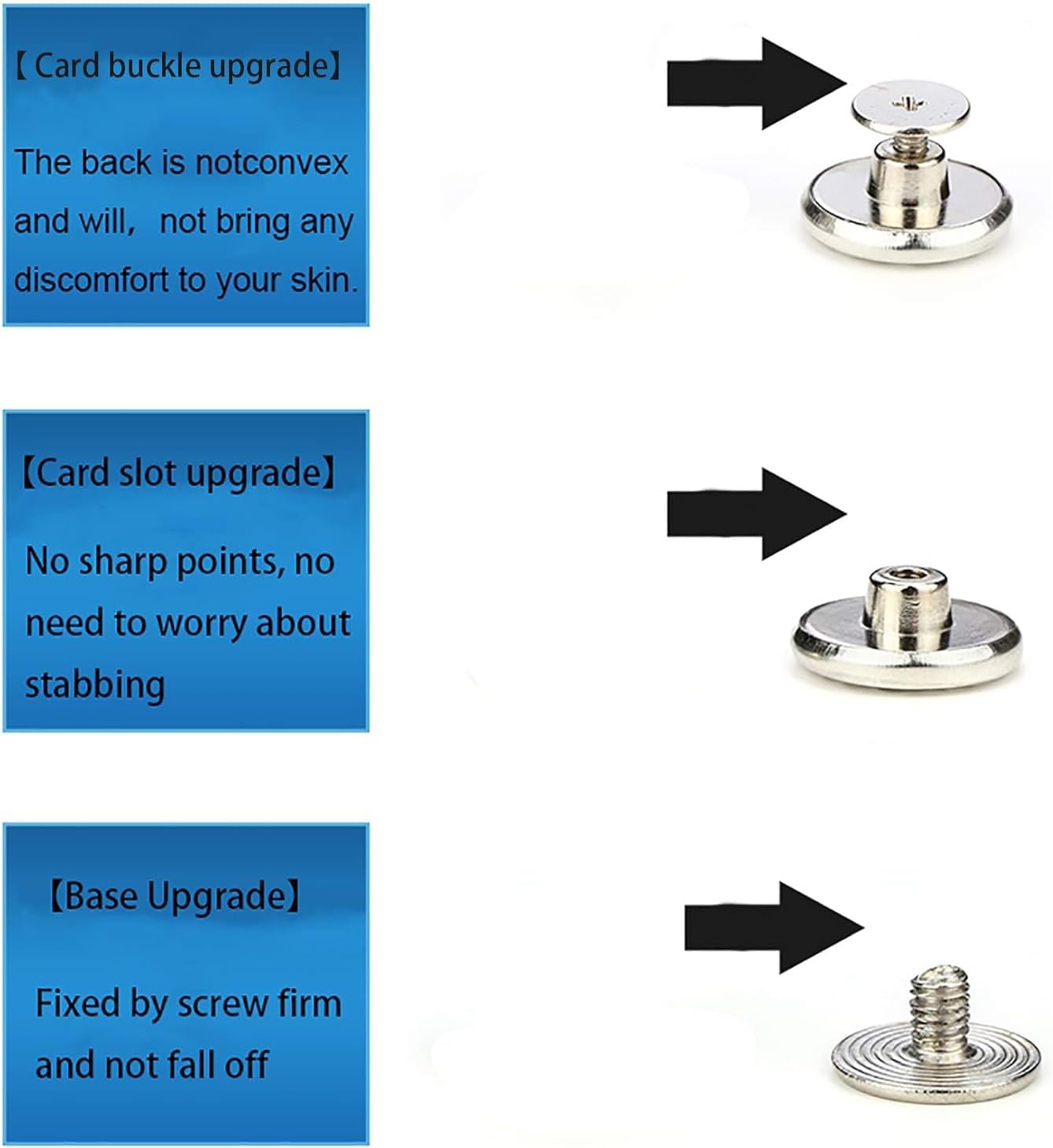 12 Pcs Button for Sewing Metal Jeans, 17 mm No-Sew Nailess Removable Metal Jeans Buttons Replacement Repair Combo Thread Rivets and Screwdrivers