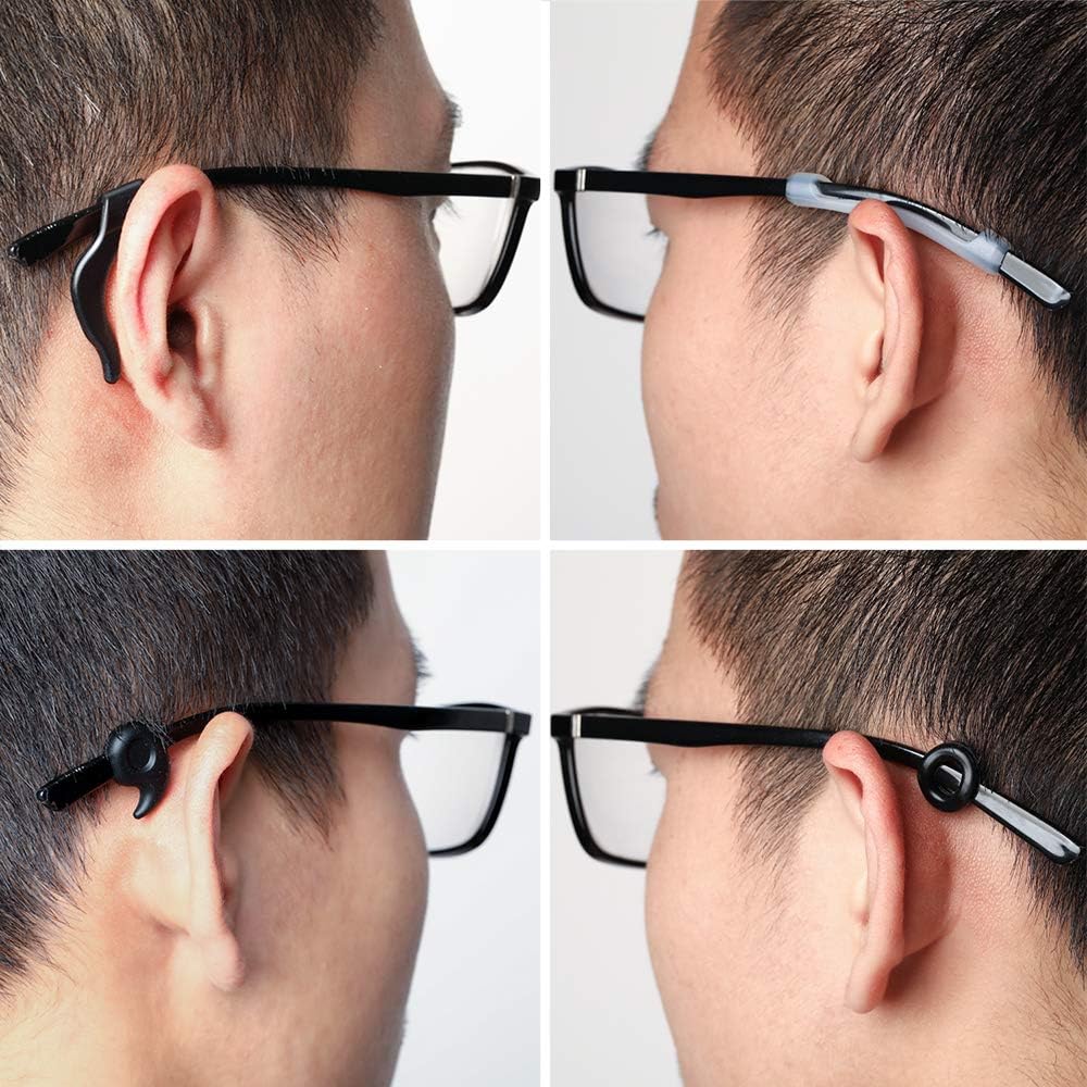 16 Pairs Eyeglasses Retainers, Premium Silicone Anti-Slip Eyeglass Holder, Comfort Ear Grip Hooks Protectors for Spectacle Sunglasses Reading Glasses Eyewear1