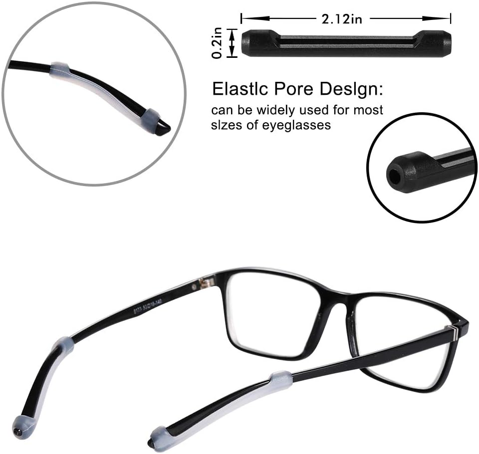16 Pairs Eyeglasses Retainers, Premium Silicone Anti-Slip Eyeglass Holder, Comfort Ear Grip Hooks Protectors for Spectacle Sunglasses Reading Glasses Eyewear1