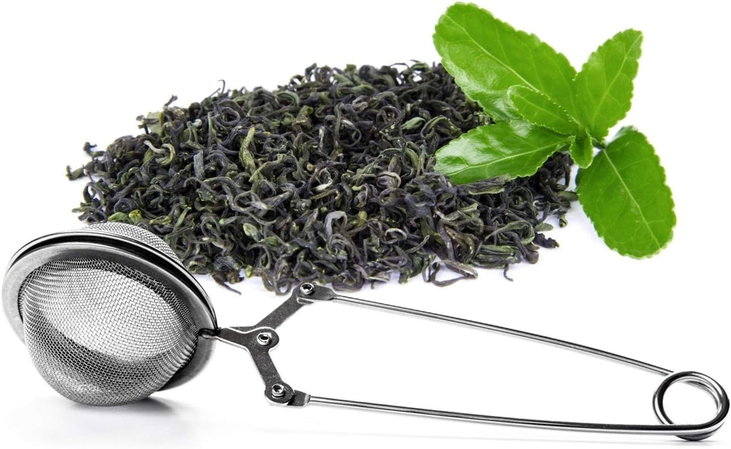 Snap Ball Tea Strainer,  3 Pack Premium Stainless Steel Tea Infuser with Handle for Loose Leaf Tea Fine Mesh Tea Balls Filter Infusers