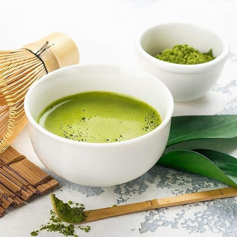 Bamboo Matcha Scoop - Traditional Chashaku Tea Spoon for Tea Ceremony - Elegant White Design - Tea Accessories - 18cm Size