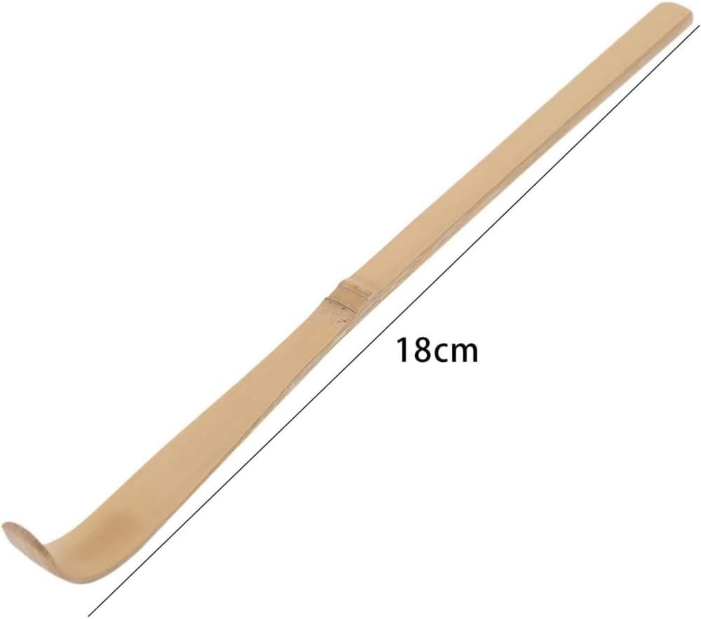 Bamboo Matcha Scoop - Traditional Chashaku Tea Spoon for Tea Ceremony - Elegant White Design - Tea Accessories - 18cm Size