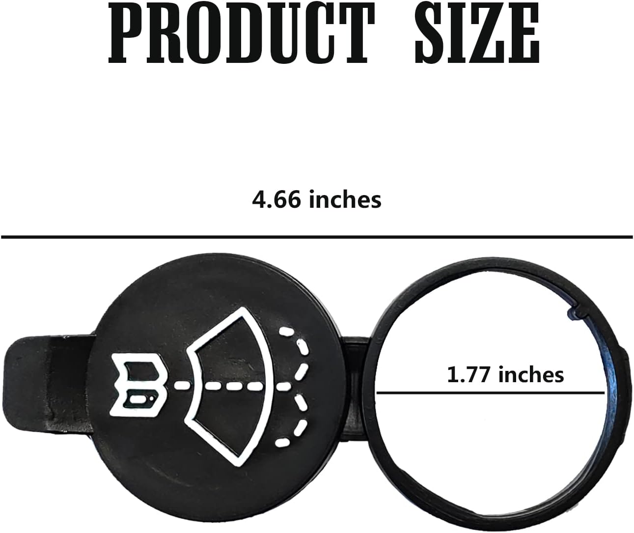 Windshield Wiper Washer Fluid Reservoir Tank Bottle Cap Replacement Cap Compatible with GMC Chevrolet Buick Cadillac 12767700, 13227300, 19172571, m