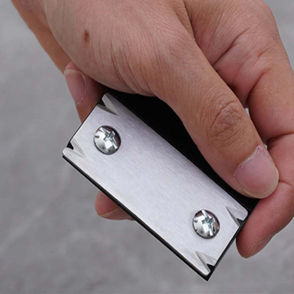 Woodworking Edge Trimmer, Hand Planer Edge Bander for Burrs,Edge Corner Planer,Wood Chamfering Fillet Scraper,Edge Banding Cutter for PVC ABS Melamine Veneer,Deburring Tool,MG-022BK
